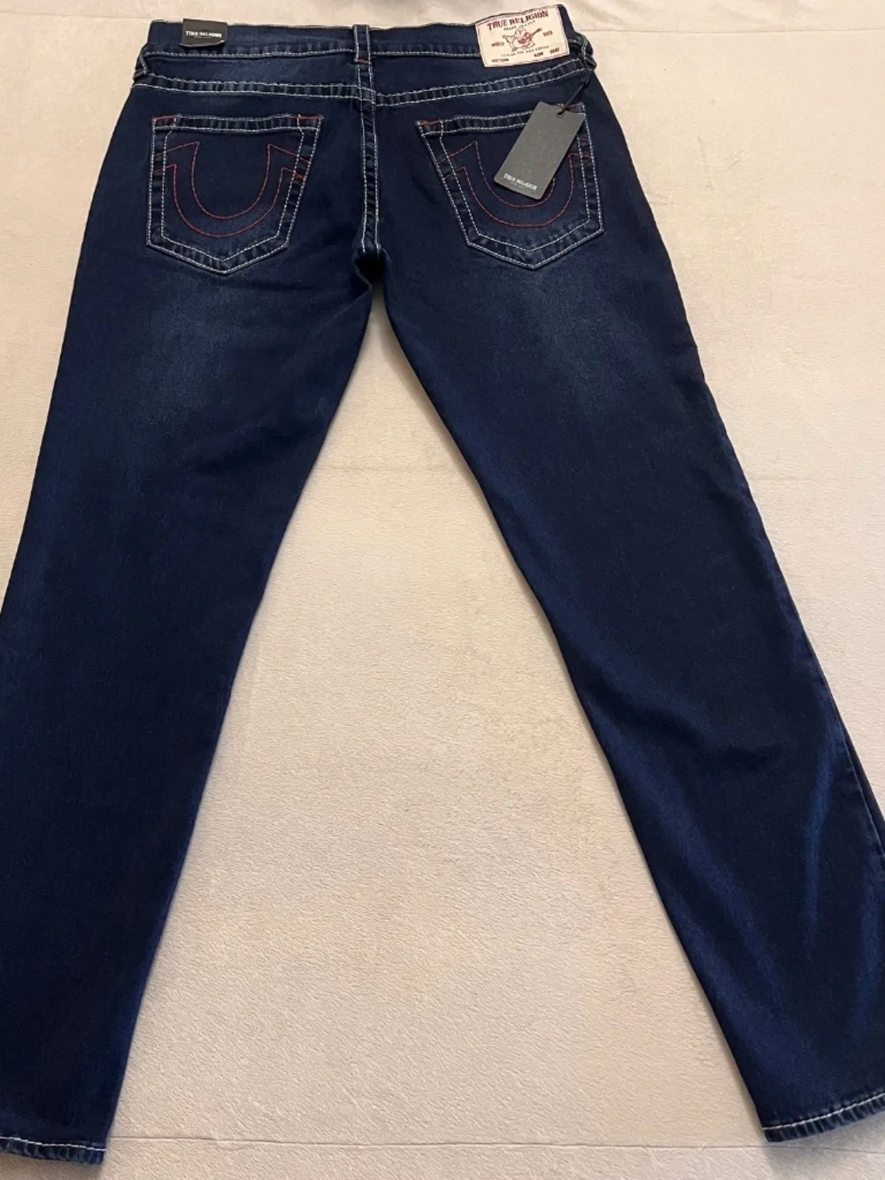 TRUE RELIGION Men's Ralaxed Slim Jeans Dark Wash Denin Stright Leg Sz 34 X 32